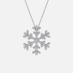 SNOWFLAKE - Pendentif 18K Plaqué Or Moissanite